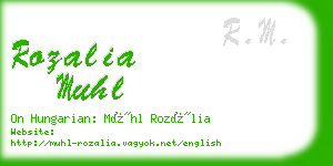 rozalia muhl business card